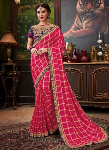 Pink Colour STYLEWELL SWARA Fancy Wedding Wear Heavy Silk Embroidery And Stone Work Latest Saree Collection 3007